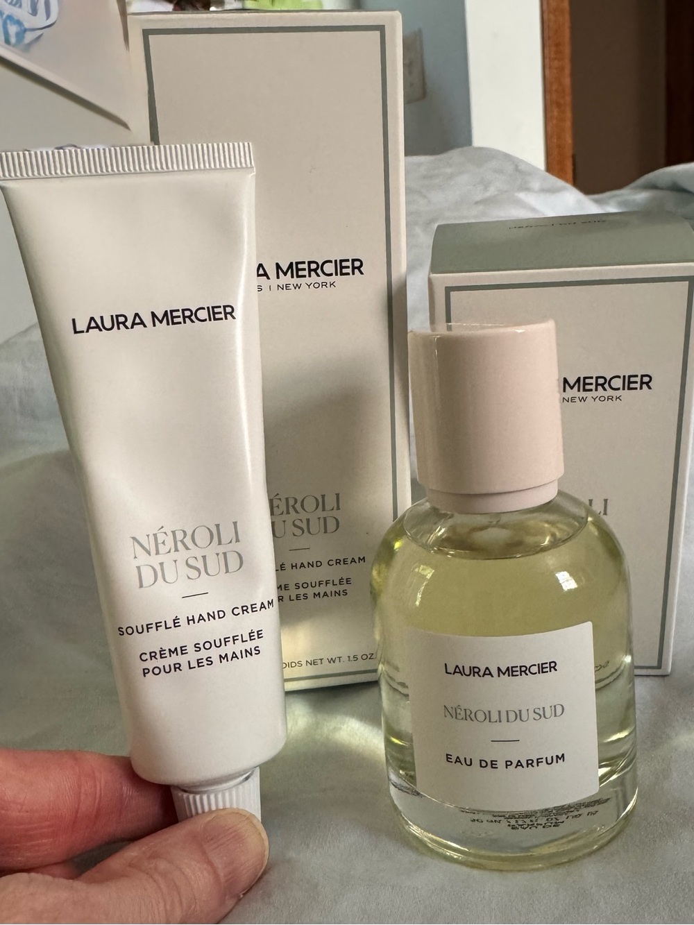 Laura Mercier Néroli Du Sud Eau de Parfum plus hand cream.
